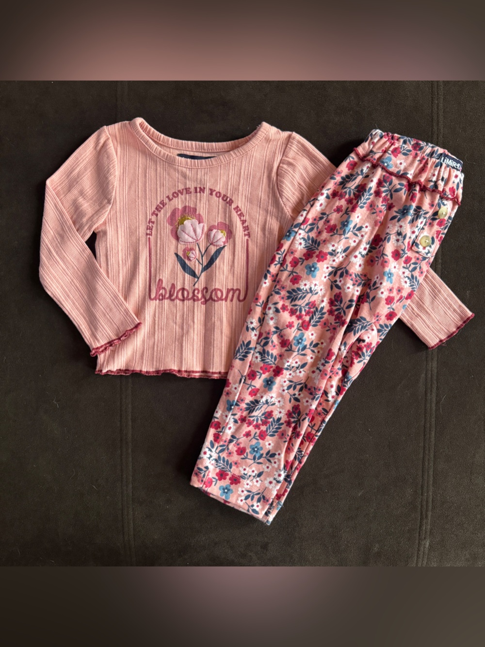 Limited Too Pink Love Blossom Floral Outfit